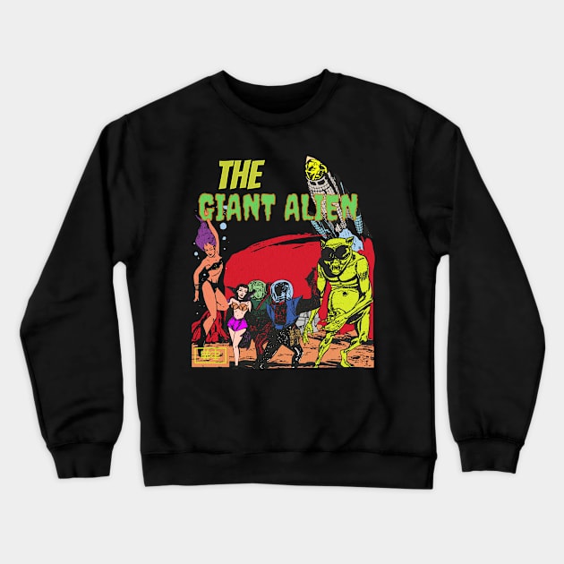 The Giant Alien Crewneck Sweatshirt by Bananas T-Shirts